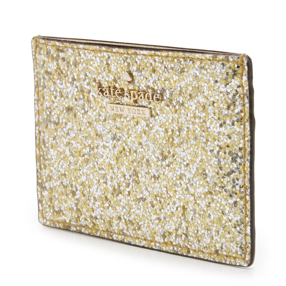 Kate Spade Gold Glitter Card Holder
